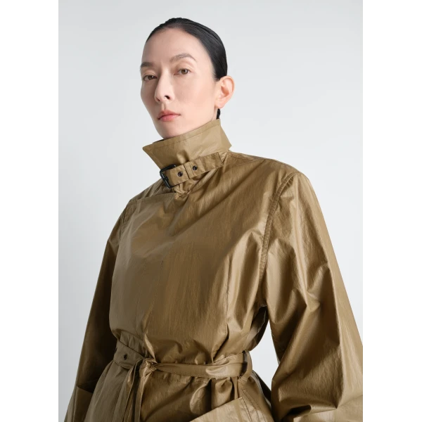 Lemaire Light Wrap Jacket in Light Coated Cotton, view 5
