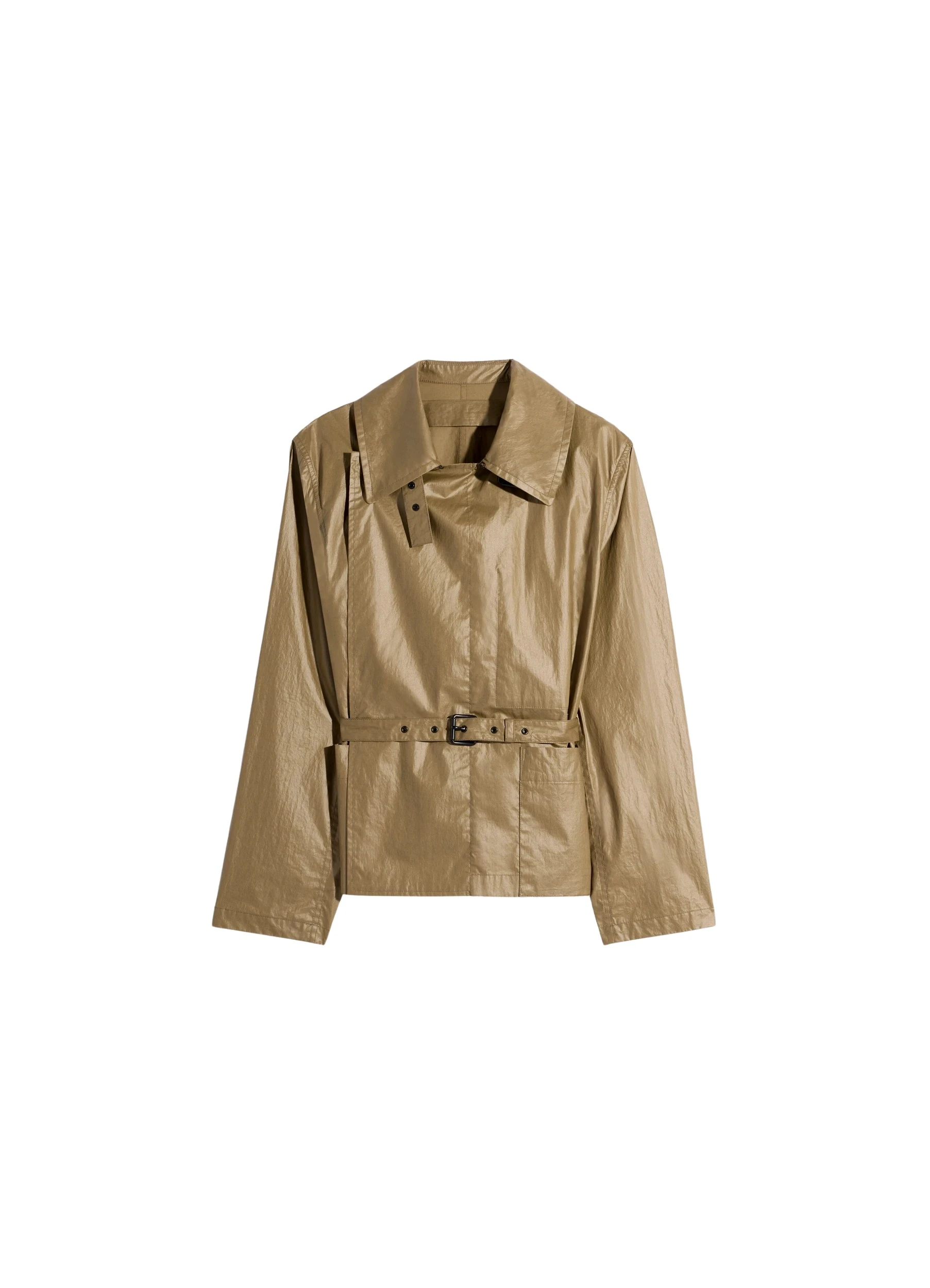 Lemaire-Light-Wrap-Jacket-in-Light-Coated-Cotton-coveti46722_nobg Lemaire Light Wrap Jacket in Light Coated Cotton - Jackets - Parisian Minimalist Luxury at Coveti