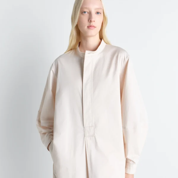 Lemaire Liquette Dress in Light Cotton Satin - Dresses - Parisian Minimalist Luxury at Coveti
