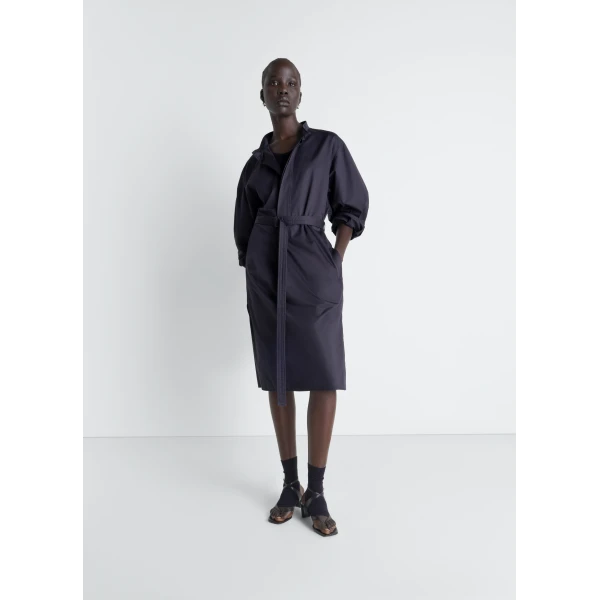 Lemaire Liquette Dress in Light Cotton Satin, view 3