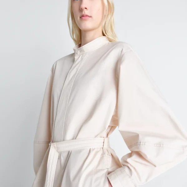 Lemaire Liquette Dress in Light Cotton Satin - Dresses - Parisian Minimalist Luxury at Coveti