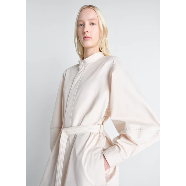 Lemaire Liquette Dress in Light Cotton Satin, view 4