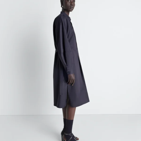 Lemaire Liquette Dress in Light Cotton Satin - Dresses - Parisian Minimalist Luxury at Coveti