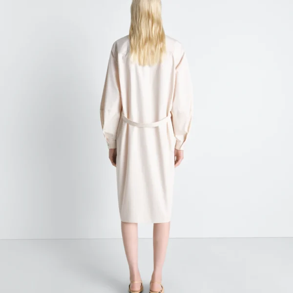 Lemaire Liquette Dress in Light Cotton Satin - Dresses - Parisian Minimalist Luxury at Coveti