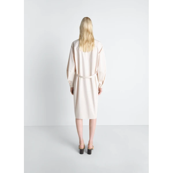 Lemaire Liquette Dress in Light Cotton Satin, view 7