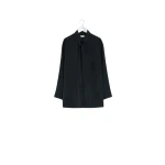 Lemaire-Long-Shirt-with-Tie-in-Dry-Silk-coveti-855119_nobg Lemaire Long Shirt with Tie in Dry Silk - Tops - Parisian Minimalist Luxury at Coveti