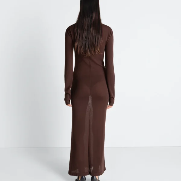 Lemaire Long Sleeve Tube Dress in Viscose Crepe - Dresses - Parisian Minimalist Luxury at Coveti