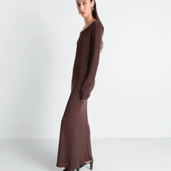Lemaire Long Sleeve Tube Dress in Viscose Crepe - Dresses - Parisian Minimalist Luxury at Coveti