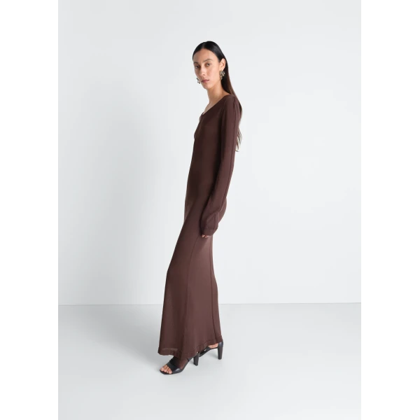 Lemaire Long Sleeve Tube Dress in Viscose Crepe, view 4