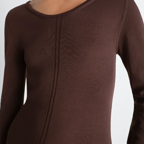 Lemaire Long Sleeve Tube Dress in Viscose Crepe - Dresses - Parisian Minimalist Luxury at Coveti