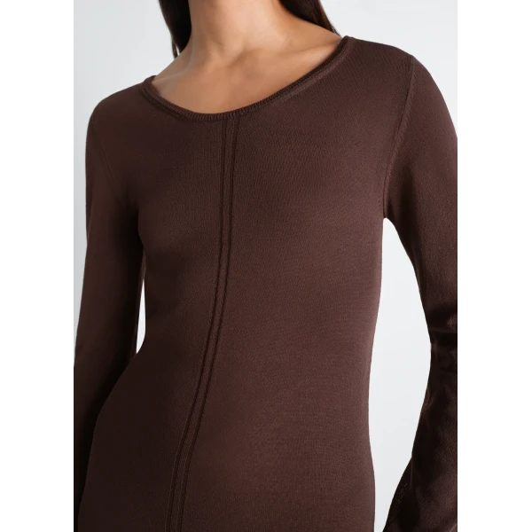 Lemaire Long Sleeve Tube Dress in Viscose Crepe, view 6