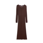 Lemaire-Long-Sleeve-Tube-Dress-in-Viscose-Crepe-coveti61192_nobg Lemaire Long Sleeve Tube Dress in Viscose Crepe - Dresses - Parisian Minimalist Luxury at Coveti