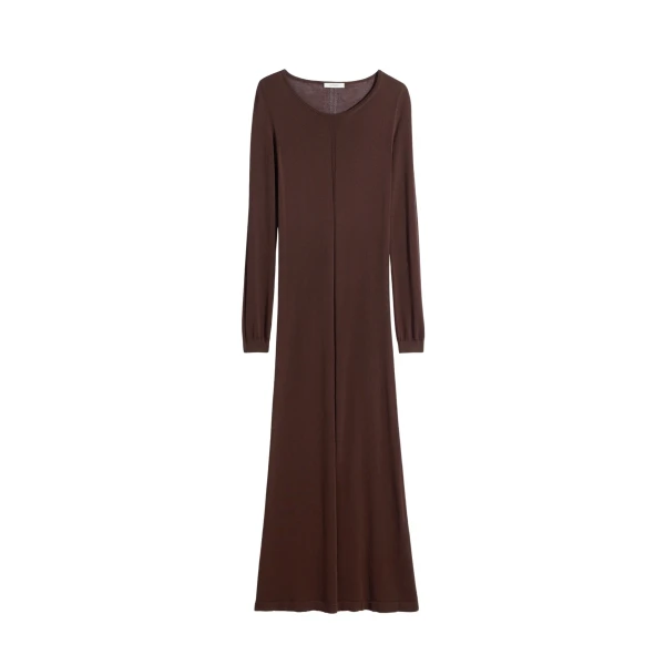 Lemaire Long Sleeve Tube Dress in Viscose Crepe - Dresses - Parisian Minimalist Luxury at Coveti