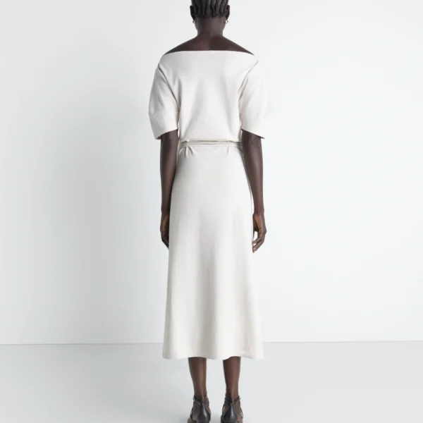 Lemaire Off Shoulder Dress in Jersey - Dresses - Parisian Minimalist Luxury at Coveti