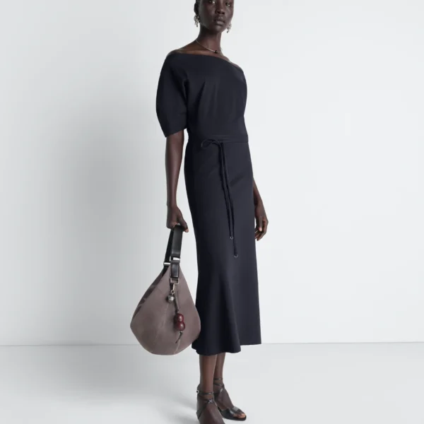 Lemaire Off Shoulder Dress in Jersey - Dresses - Parisian Minimalist Luxury at Coveti