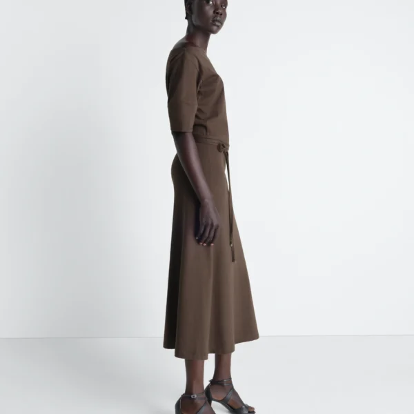 Lemaire Off Shoulder Dress in Jersey - Dresses - Parisian Minimalist Luxury at Coveti