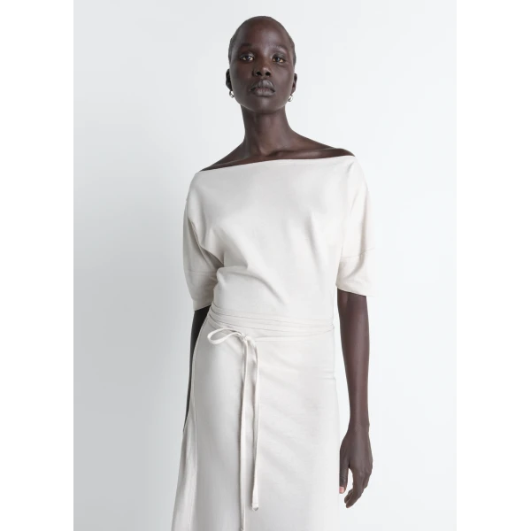Lemaire Off Shoulder Dress in Jersey, view 4