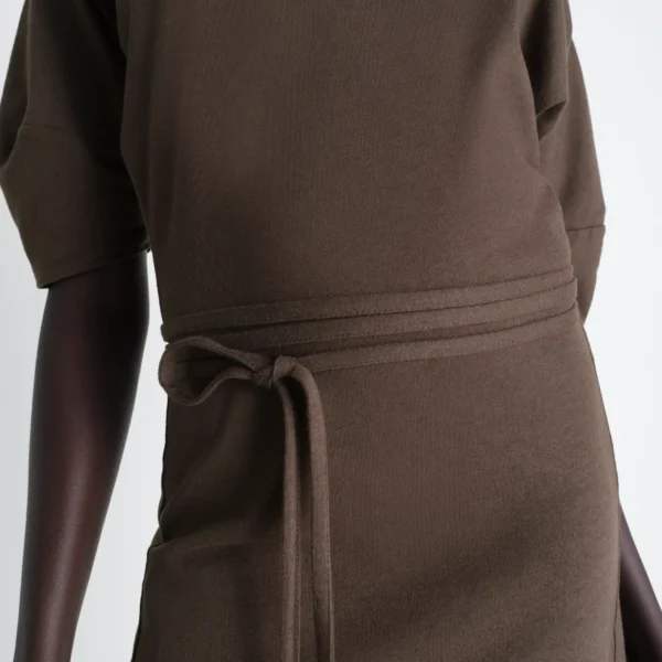 Lemaire Off Shoulder Dress in Jersey - Dresses - Parisian Minimalist Luxury at Coveti