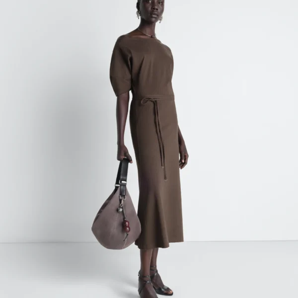 Lemaire Off Shoulder Dress in Jersey - Dresses - Parisian Minimalist Luxury at Coveti