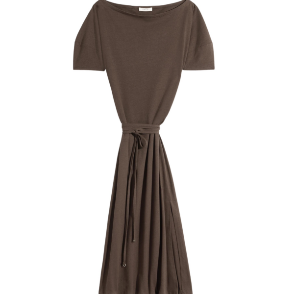 Lemaire Off Shoulder Dress in Jersey - Dresses - Parisian Minimalist Luxury at Coveti
