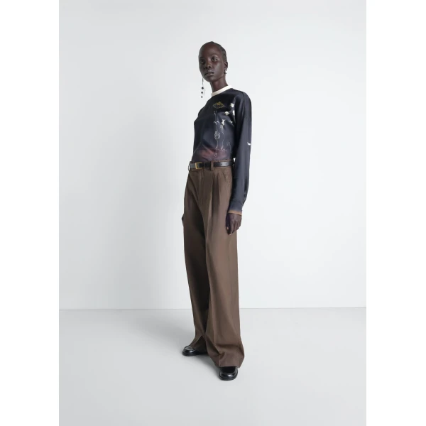 Lemaire Plastron Top in Landscape Printed Silk, view 4