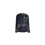 Lemaire Plastron Top in Landscape Printed Silk - Tops - Parisian Minimalist Luxury at Coveti