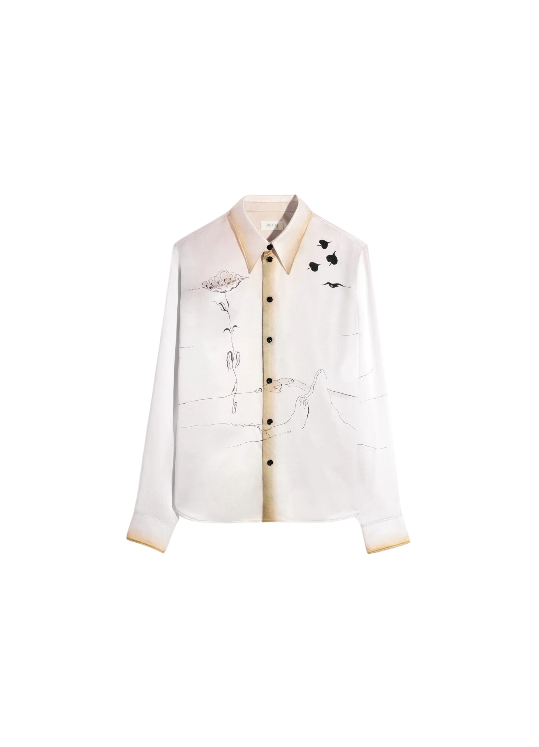 Lemaire-Pointed-Collar-Shirt-in-Landscape-Printed-Silk-coveti-scaled96730_nobg Lemaire Pointed Collar Shirt in Landscape Printed Silk - Tops - Parisian Minimalist Luxury at Coveti