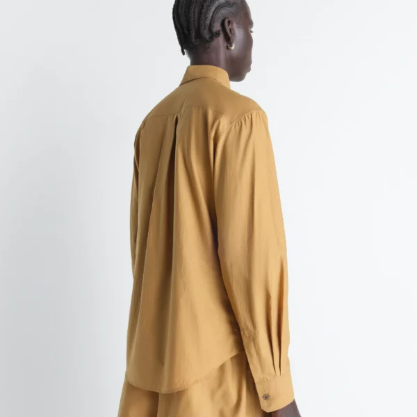 Lemaire Pointed Collar Shirt in Washed Cotton Silk - Tops - Parisian Minimalist Luxury at Coveti