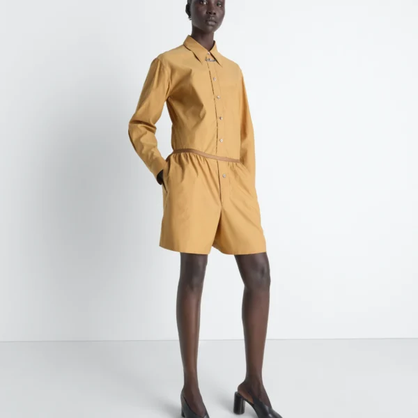 Lemaire Pointed Collar Shirt in Washed Cotton Silk - Tops - Parisian Minimalist Luxury at Coveti