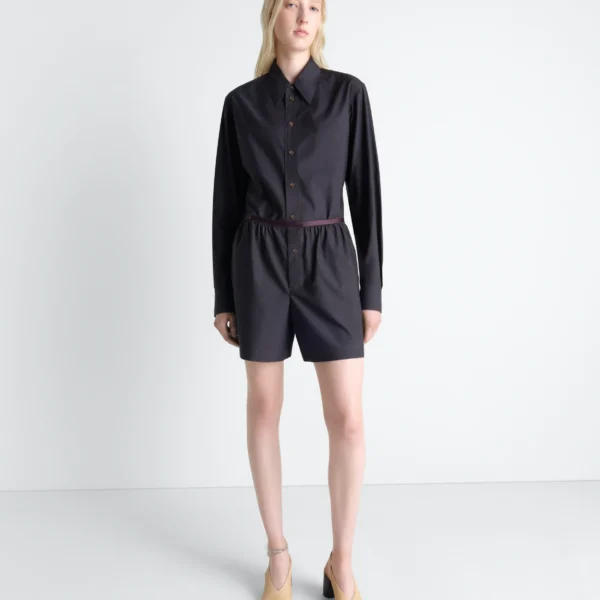 Lemaire Pointed Collar Shirt in Washed Cotton Silk - Tops - Parisian Minimalist Luxury at Coveti
