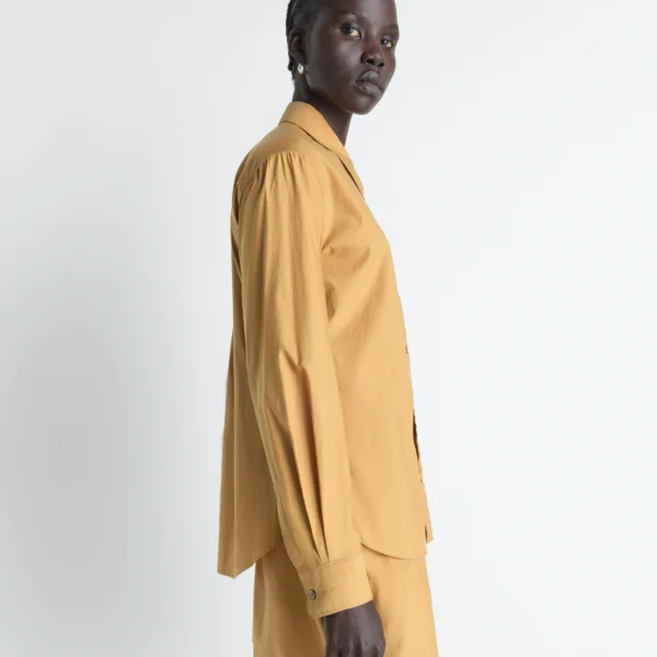 Lemaire Pointed Collar Shirt in Washed Cotton Silk - Tops - Parisian Minimalist Luxury at Coveti