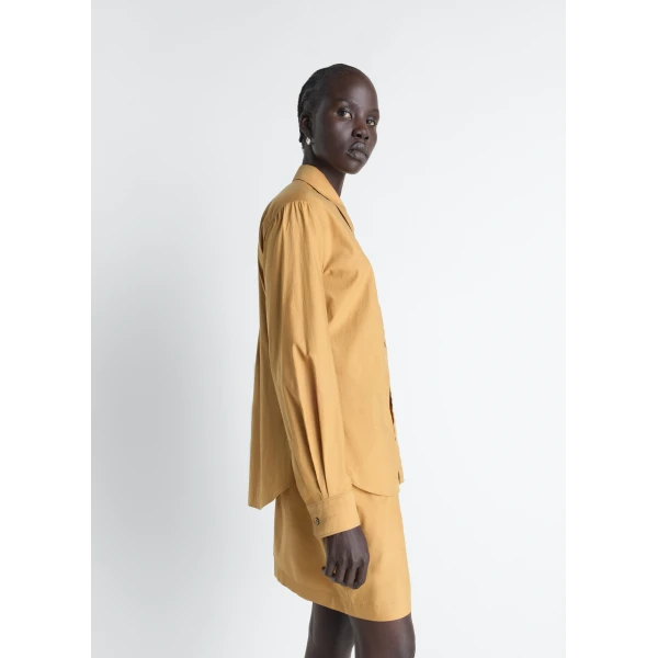 Lemaire Pointed Collar Shirt in Washed Cotton Silk, view 5