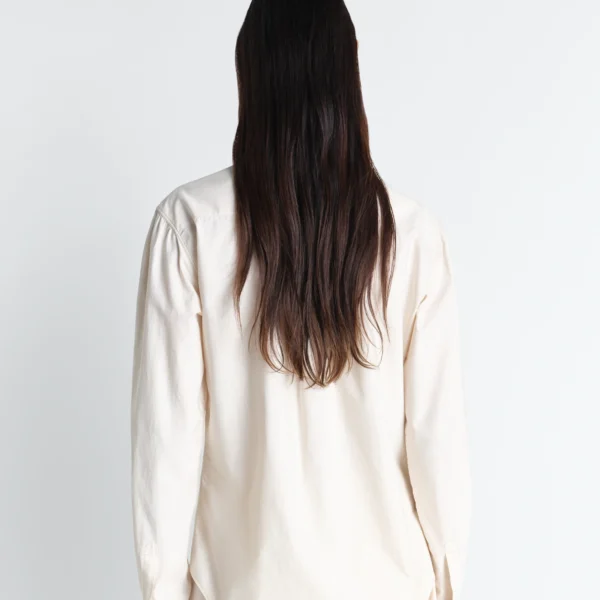 Lemaire Pointed Collar Shirt in Washed Cotton Silk - Tops - Parisian Minimalist Luxury at Coveti