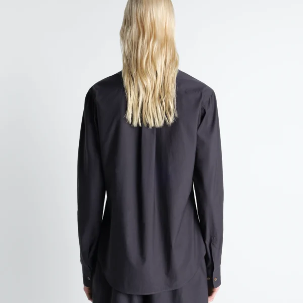 Lemaire Pointed Collar Shirt in Washed Cotton Silk - Tops - Parisian Minimalist Luxury at Coveti