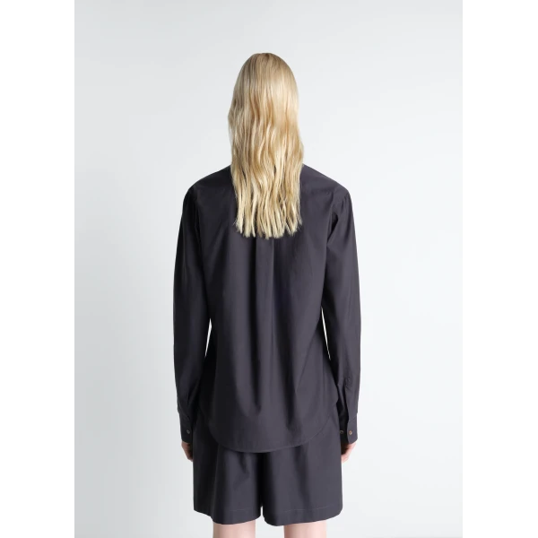 Lemaire Pointed Collar Shirt in Washed Cotton Silk, view 5