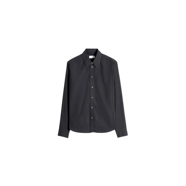 Lemaire Pointed Collar Shirt in Washed Cotton Silk - Tops - Parisian Minimalist Luxury at Coveti