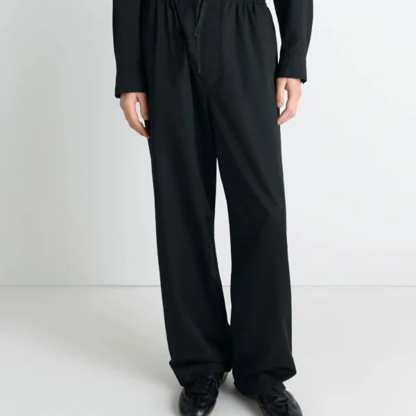 Lemaire Pyjama Pants in Cotton Satin - Loungewear - Parisian Minimalist Luxury at Coveti