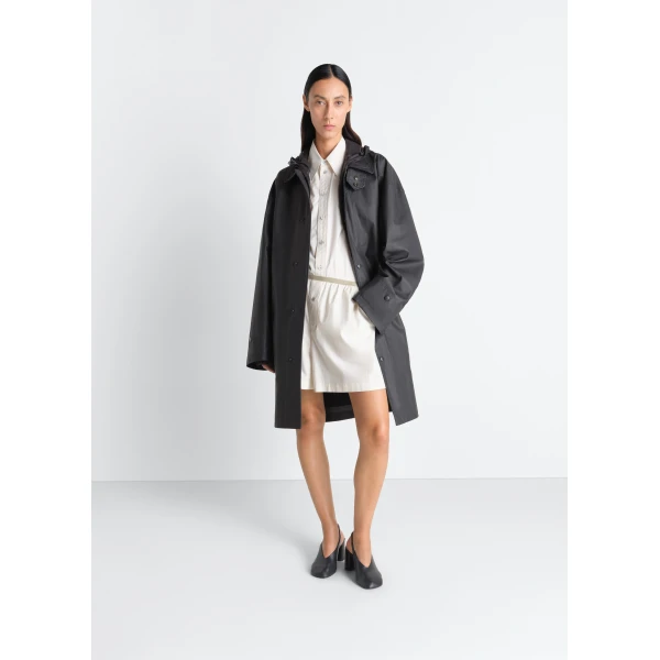 Lemaire Raincoat in Resinated Cotton Coat, view 4