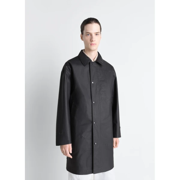 Lemaire Raincoat in Resinated Cotton Coat, view 5
