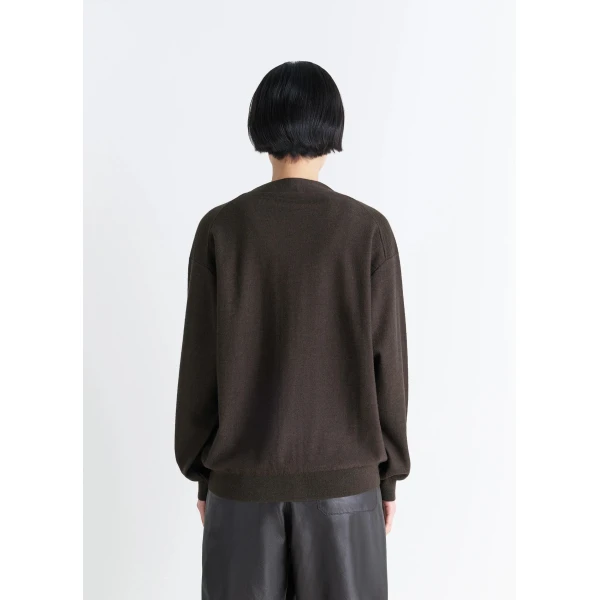 Lemaire Relaxed Twisted Cardigan in Merino Blend, view 2