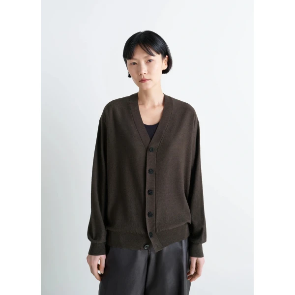 Lemaire Relaxed Twisted Cardigan in Merino Blend, view 4