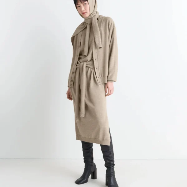 Lemaire Relaxed Twisted Cardigan in Merino Blend - Knitwear - Parisian Minimalist Luxury at Coveti