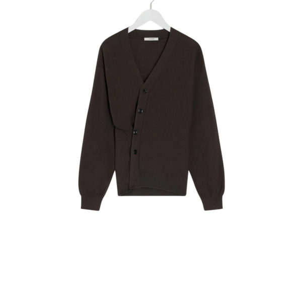 Lemaire Relaxed Twisted Cardigan in Merino Blend - Knitwear - Parisian Minimalist Luxury at Coveti