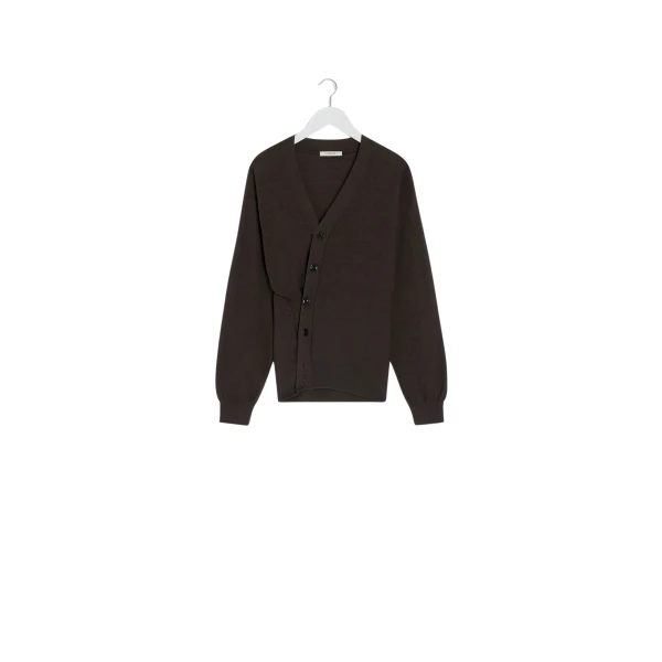 Lemaire Relaxed Twisted Cardigan in Merino Blend - Knitwear - Parisian Minimalist Luxury at Coveti