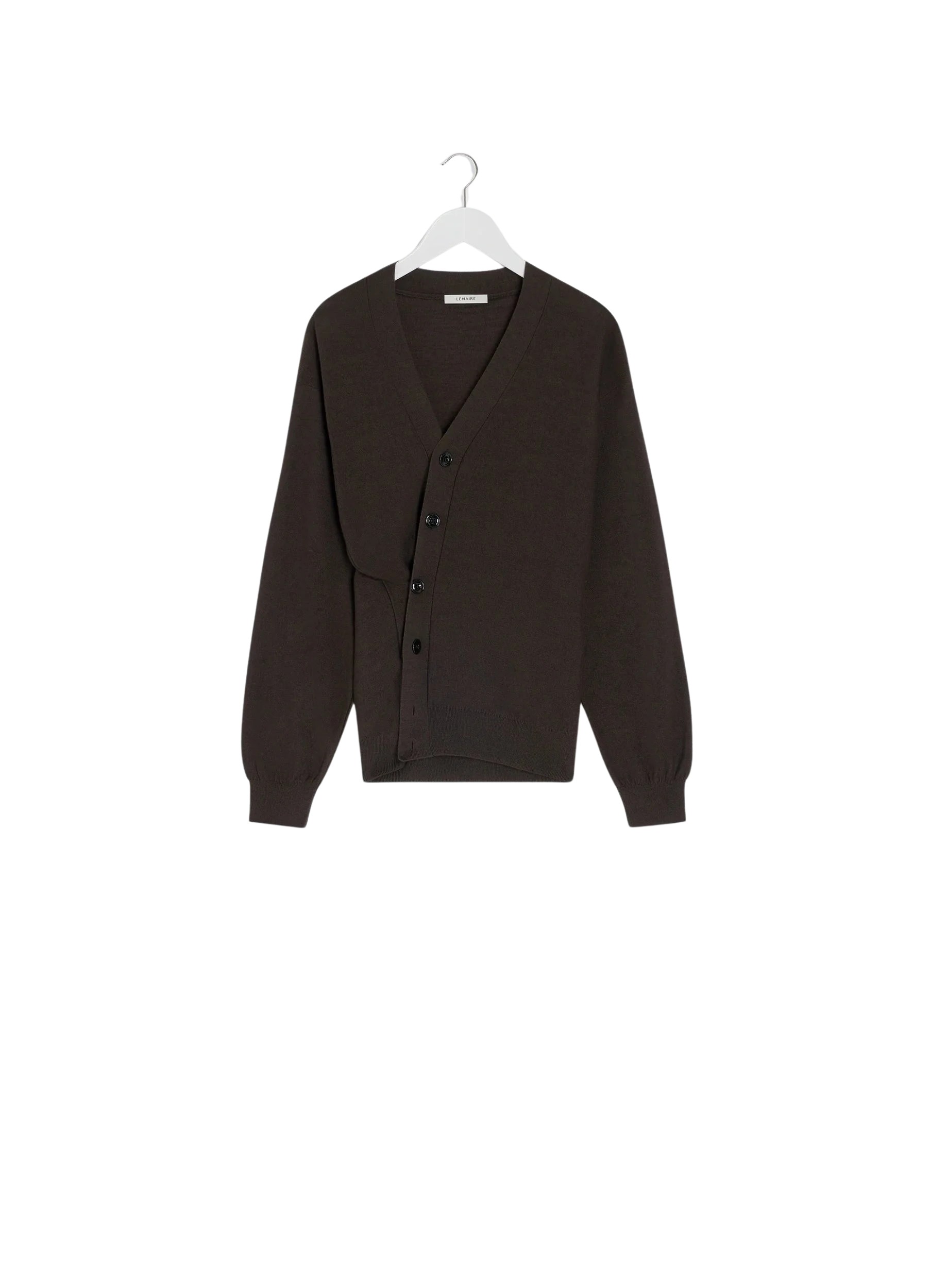 Lemaire Relaxed Twisted Cardigan in Merino Blend - Knitwear - Parisian Minimalist Luxury at Coveti