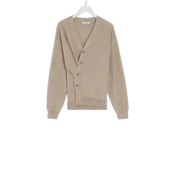 Lemaire Relaxed Twisted Cardigan in Merino Blend - Knitwear - Parisian Minimalist Luxury at Coveti