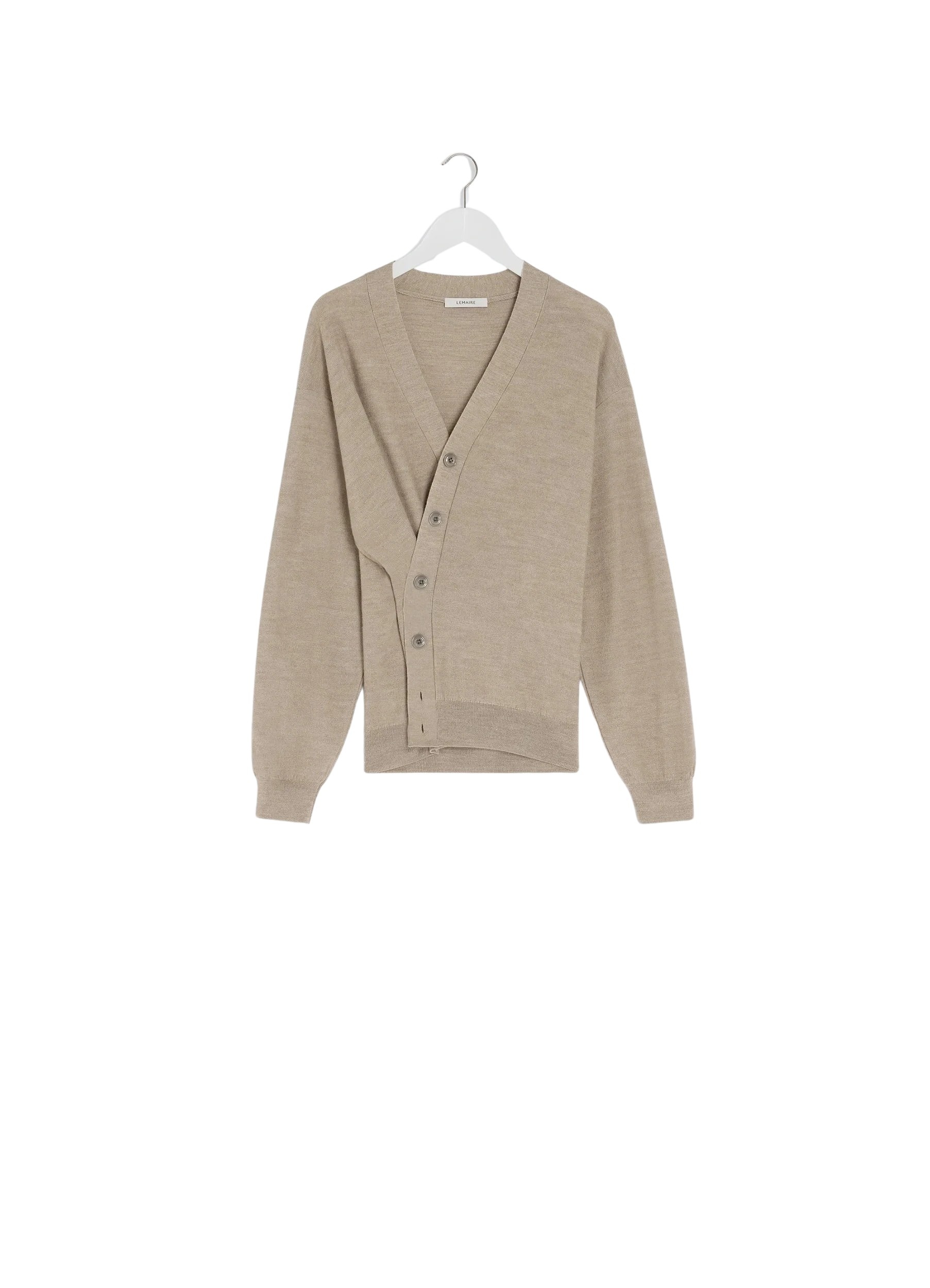 Lemaire Relaxed Twisted Cardigan in Merino Blend - Knitwear - Parisian Minimalist Luxury at Coveti