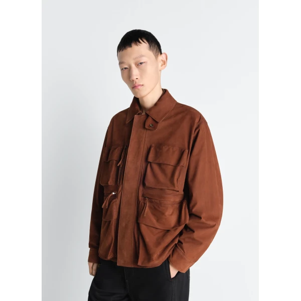 Lemaire Reporter Jacket in Nubuck, view 3
