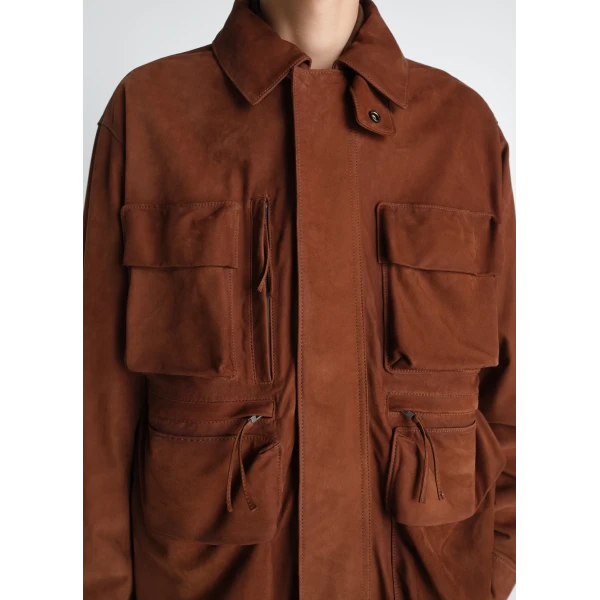 Lemaire Reporter Jacket in Nubuck, view 5