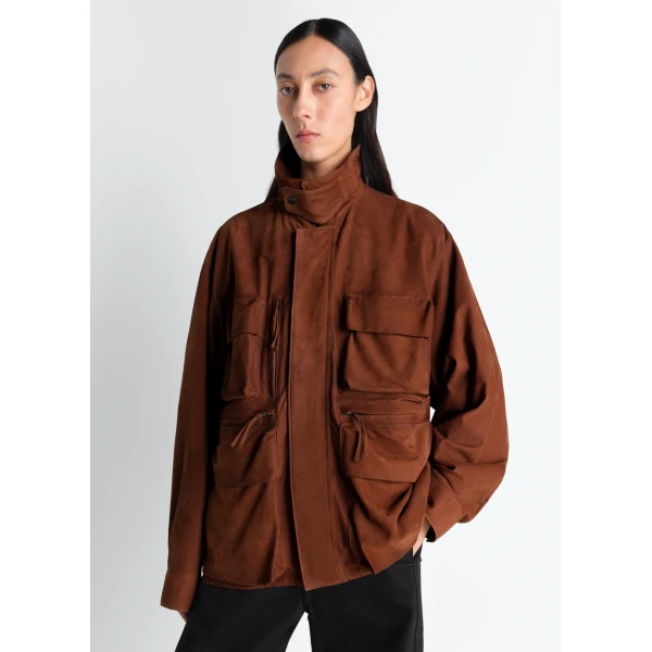 Lemaire Reporter Jacket in Nubuck, view 7